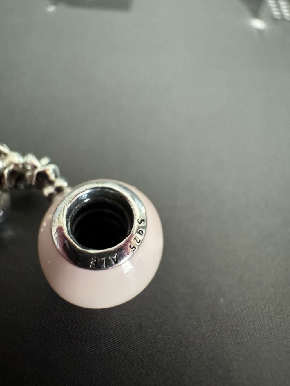 Pandora Retired Elephant & Balloon Dangle Charm Baby Girl Pink Sterling Silver - Picture 5 of 6